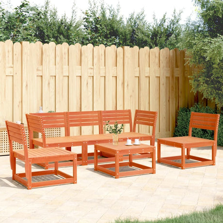 5 Piece Garden Sofa Set Solid Wood Pine