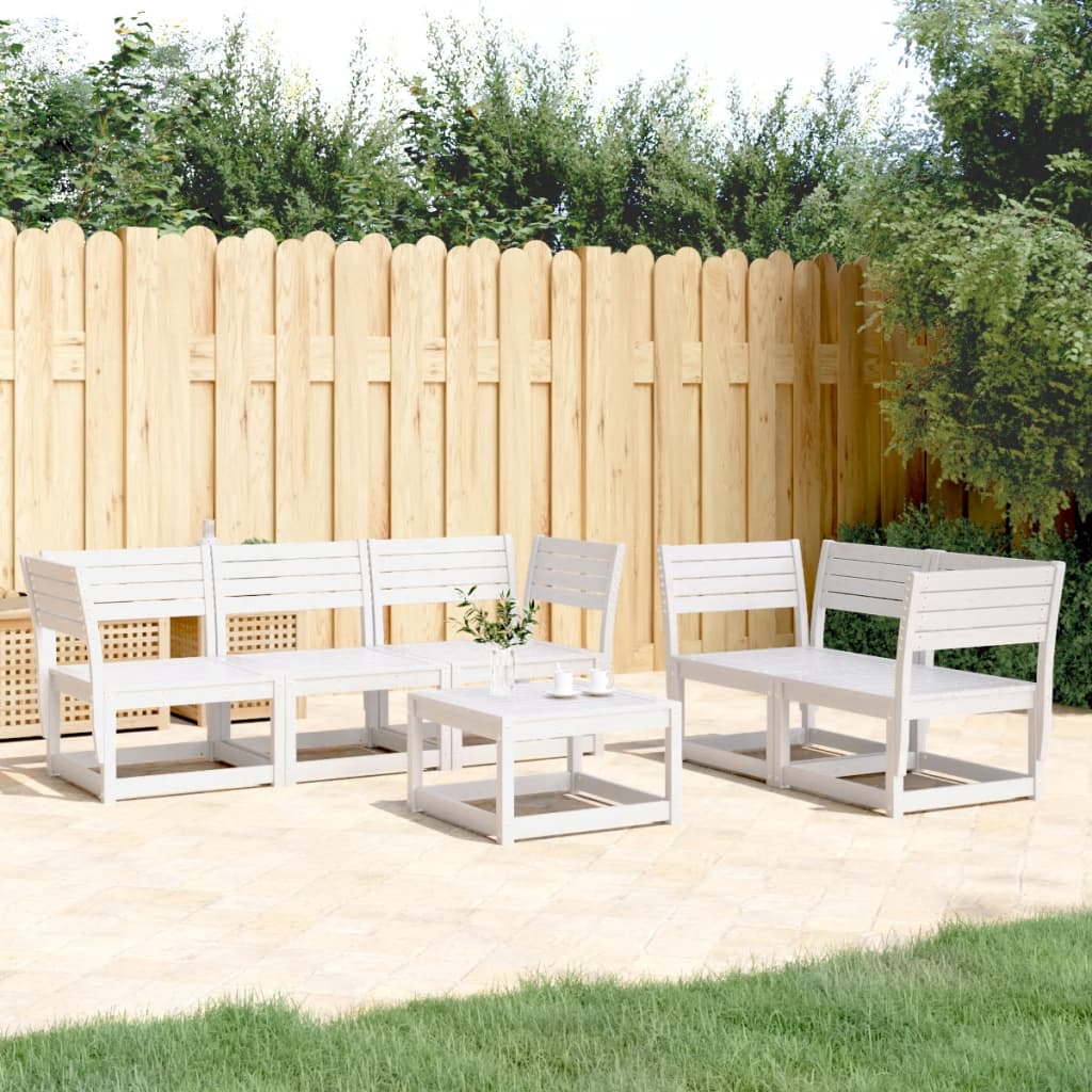 5 Piece Garden Sofa Set Solid Wood Pine