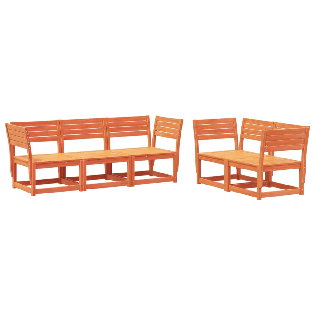5 Piece Garden Sofa Set Solid Wood Pine