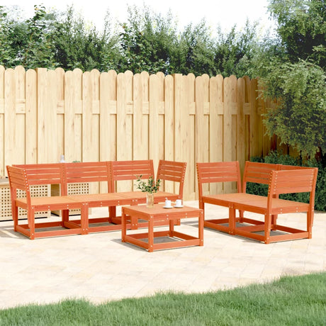 5 Piece Garden Sofa Set Solid Wood Pine