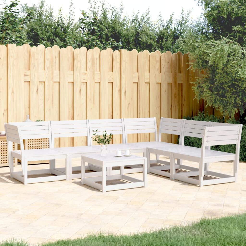 6 Piece Garden Sofa Set Solid Wood Pine