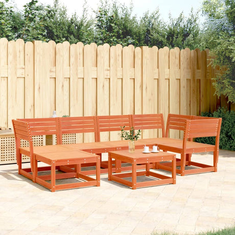 6 Piece Garden Sofa Set Solid Wood Pine