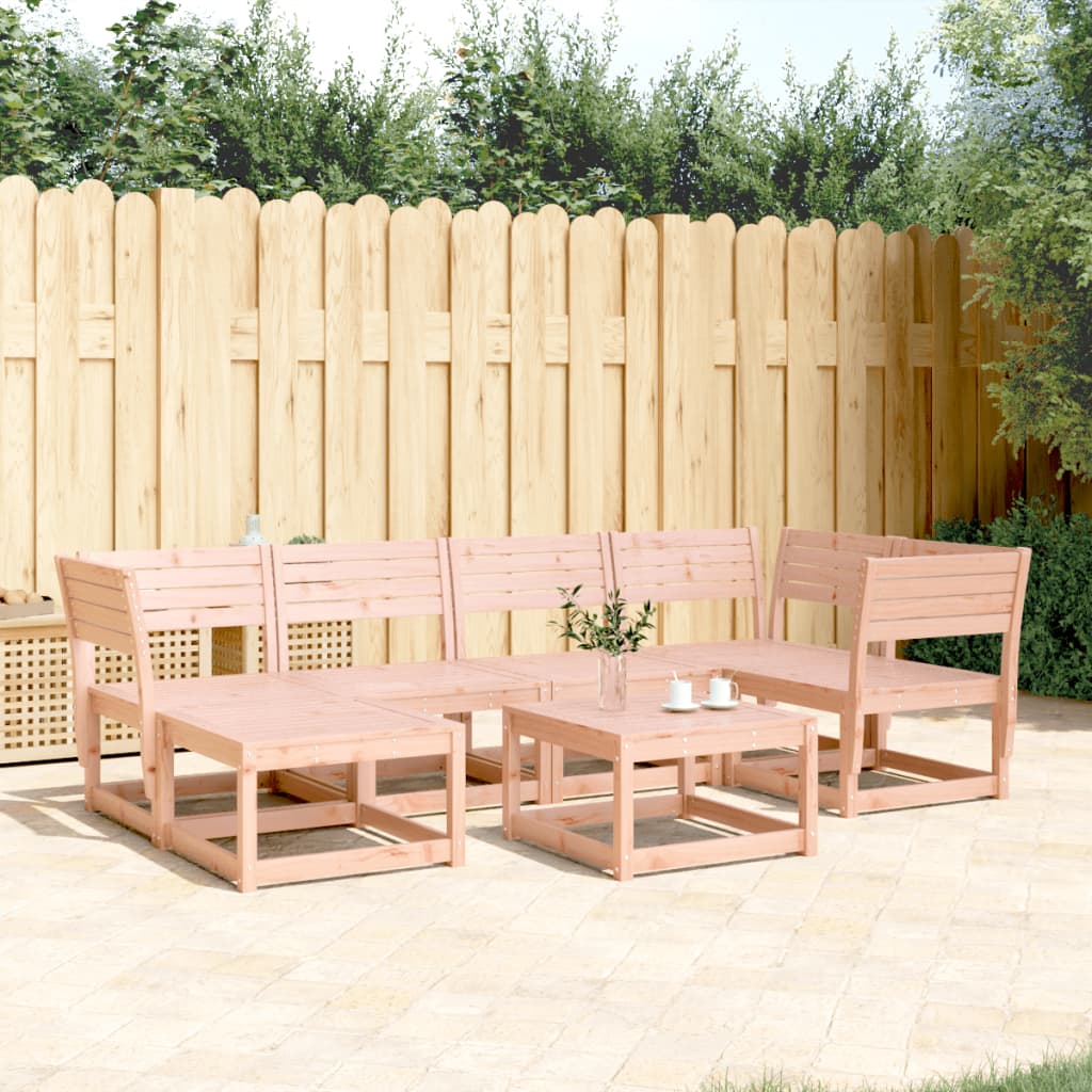 6 Piece Garden Sofa Set Solid Wood Pine