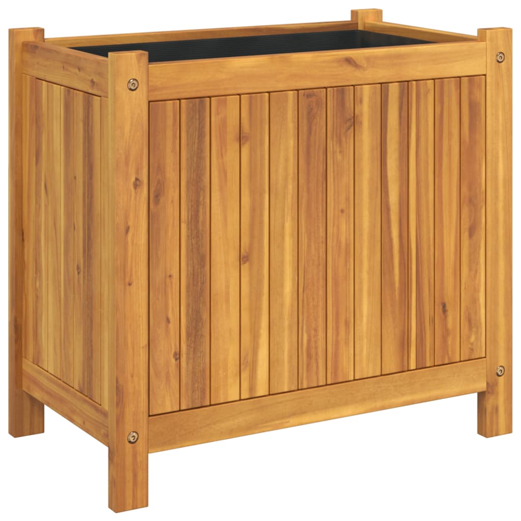 Garden Planter With Liner Solid Wood Acacia