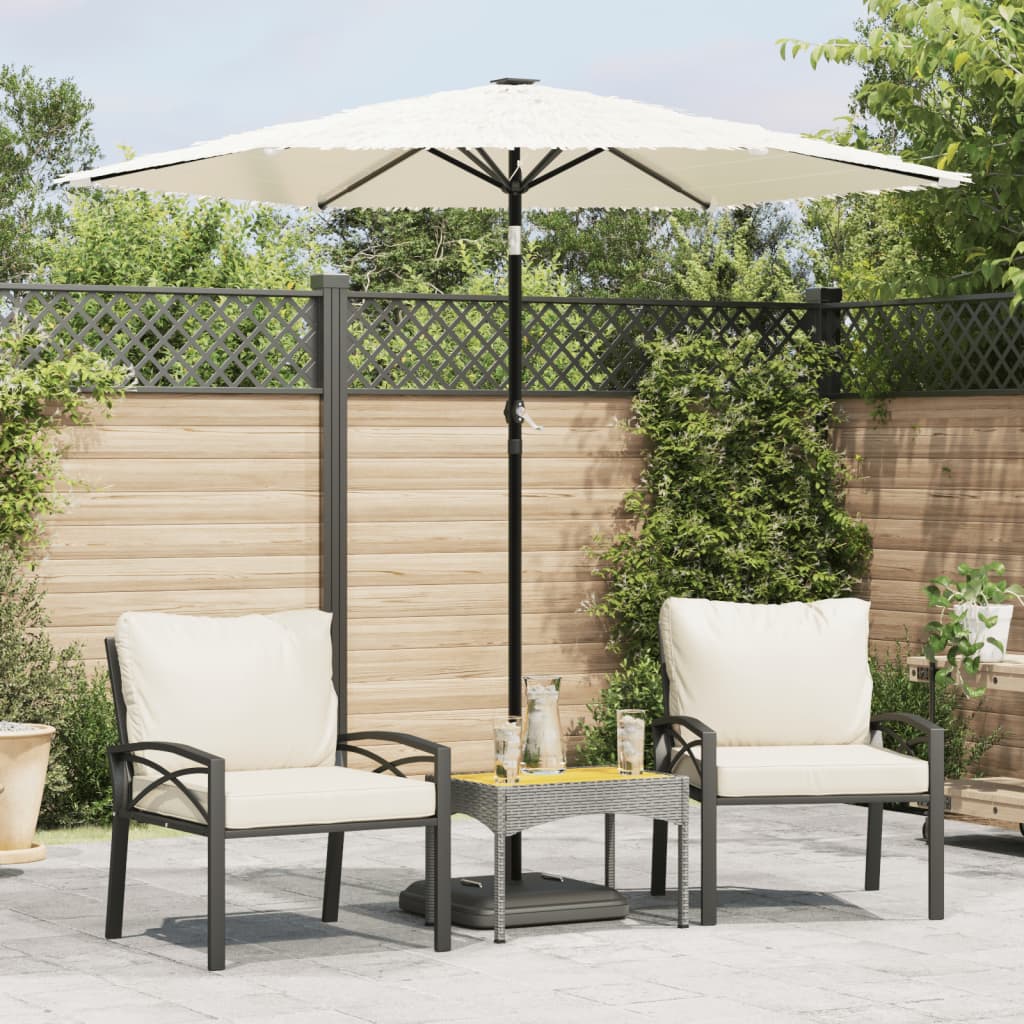 Garden Parasol With Steel Pole
