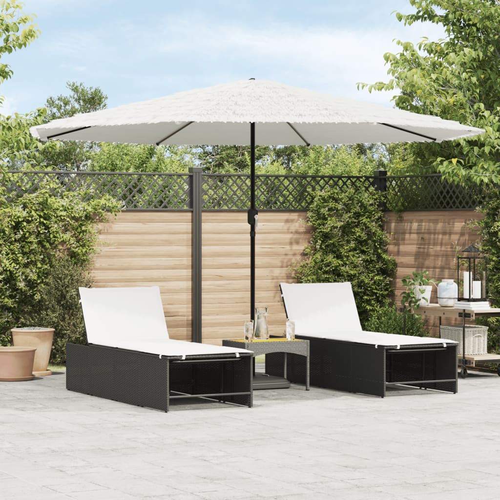 Garden Parasol With Steel Pole