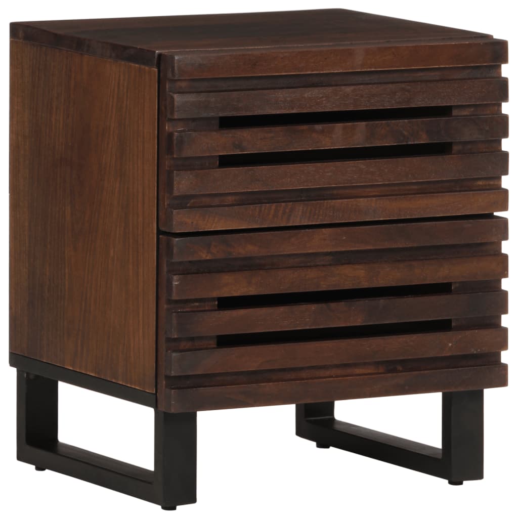Bedside Cabinet 40X34X46 Cm Solid Wood Acacia