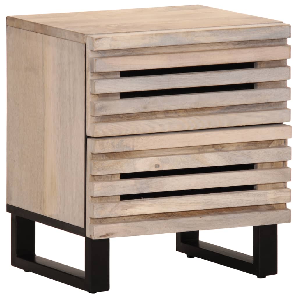 Bedside Cabinet 40X34X46 Cm Solid Wood Acacia
