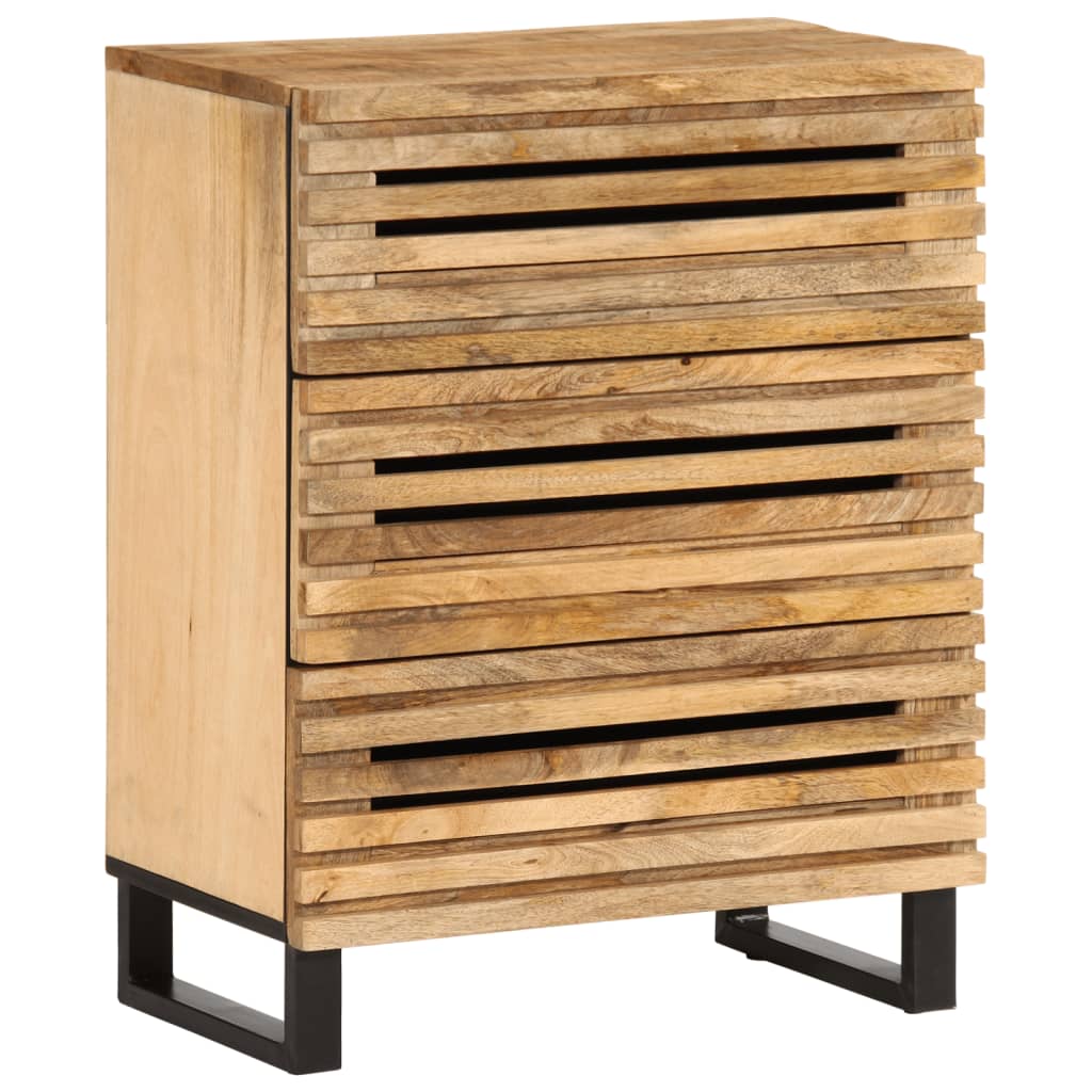 Sideboard 60X34X75 Cm Solid Wood Rough Mango