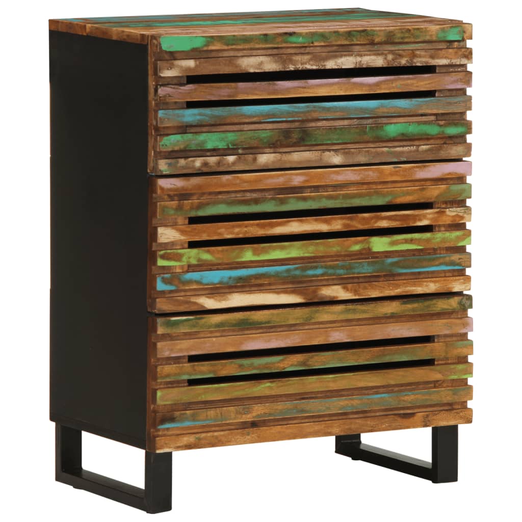 Sideboard 60X34X75 Cm Solid Wood Rough Mango
