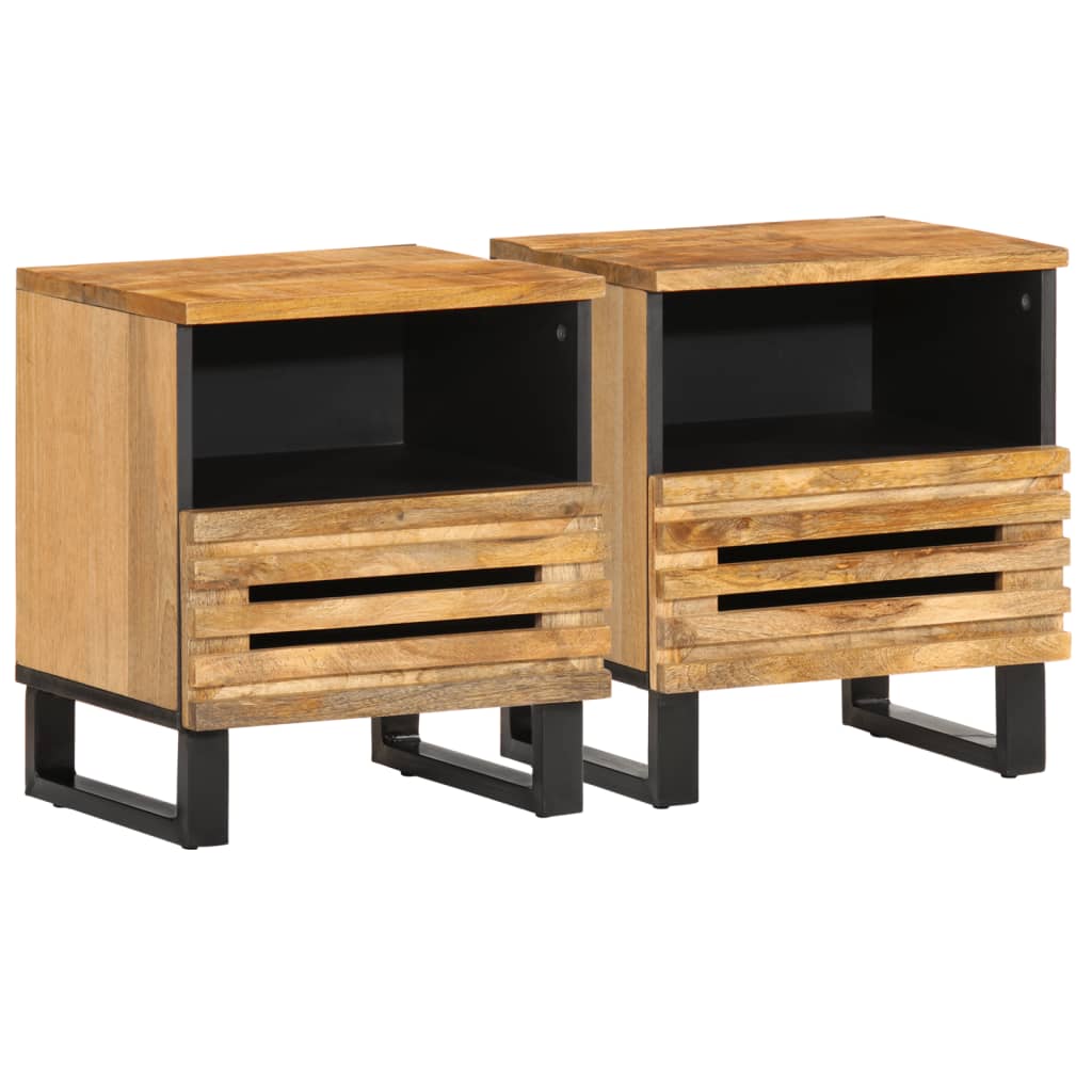 Bedside Cabinet 40X33X46 Cm Solid Wood Acacia