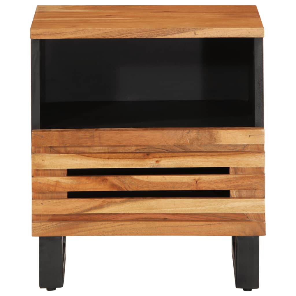 Bedside Cabinet 40X33X46 Cm Solid Wood Acacia