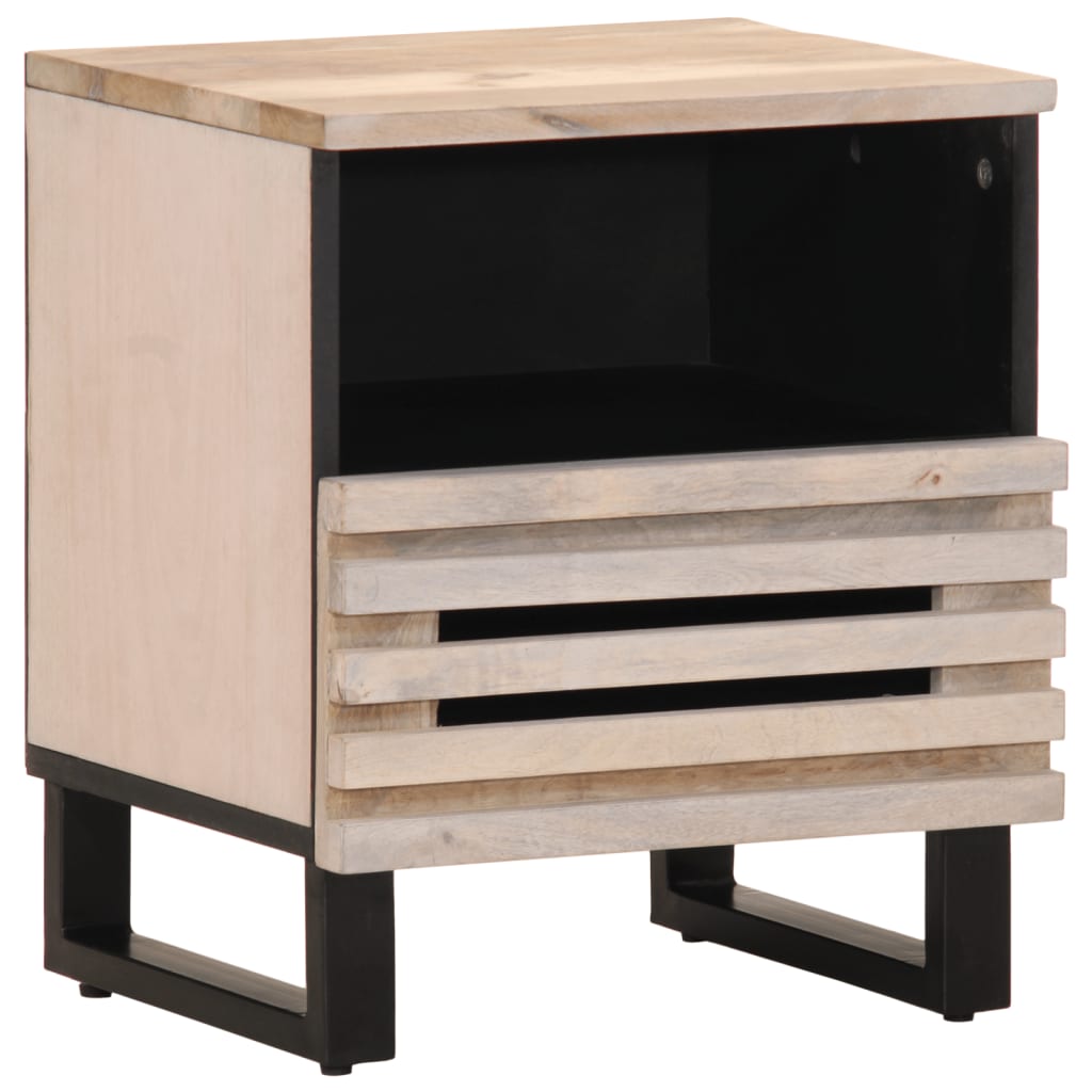 Bedside Cabinet 40X33X46 Cm Solid Wood Acacia
