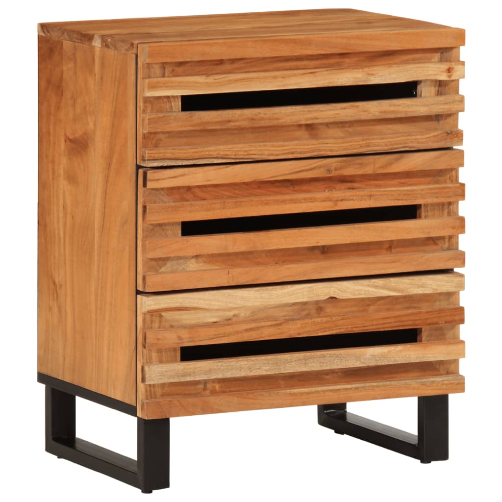 Bedside Cabinet 50X34X62 Cm Solid Wood Mango