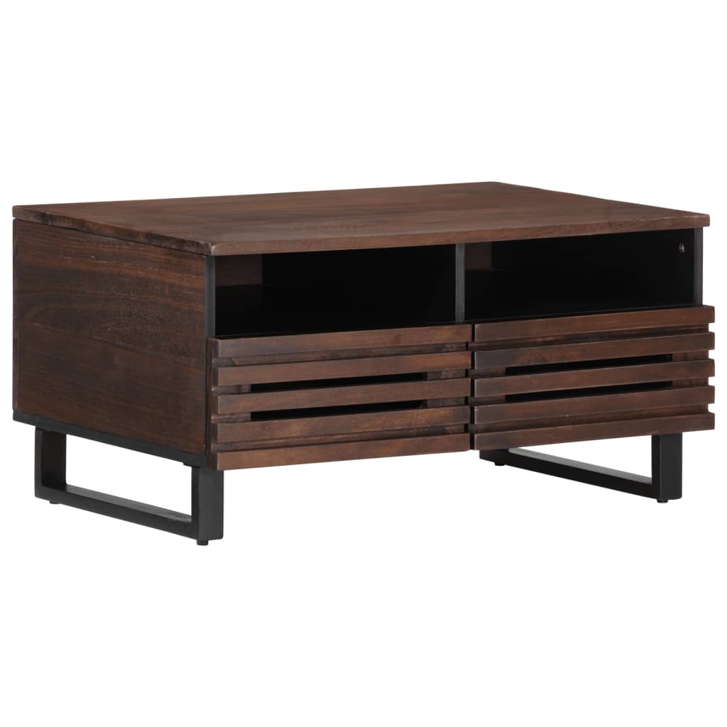 Coffee Table Brown 80X55X40 Cm Solid Wood Mango