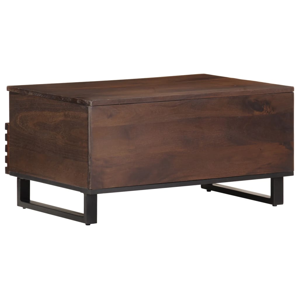 Coffee Table Brown 80X55X40 Cm Solid Wood Mango