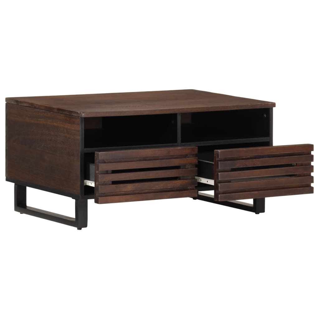 Coffee Table Brown 80X55X40 Cm Solid Wood Mango