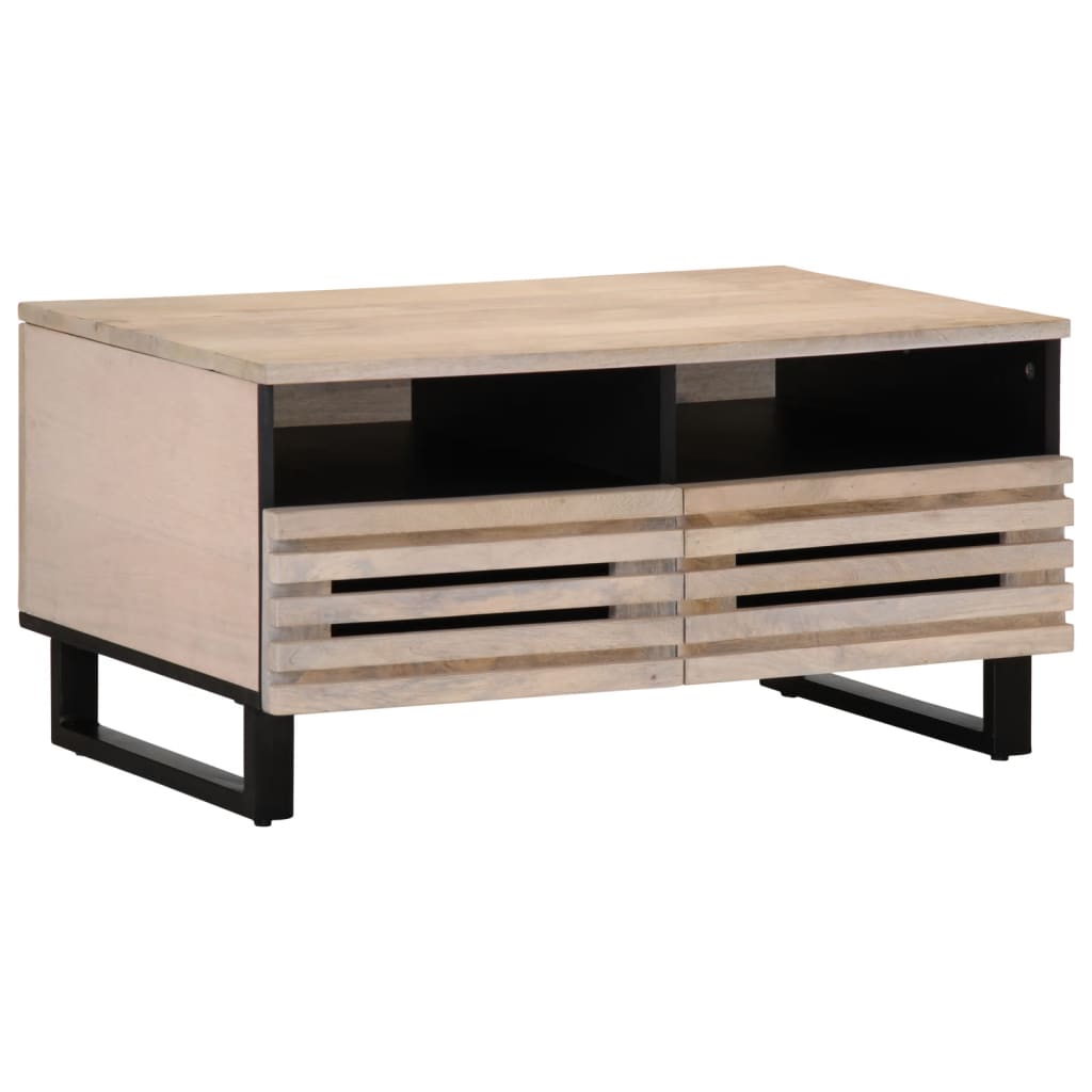 Coffee Table Brown 80X55X40 Cm Solid Wood Mango