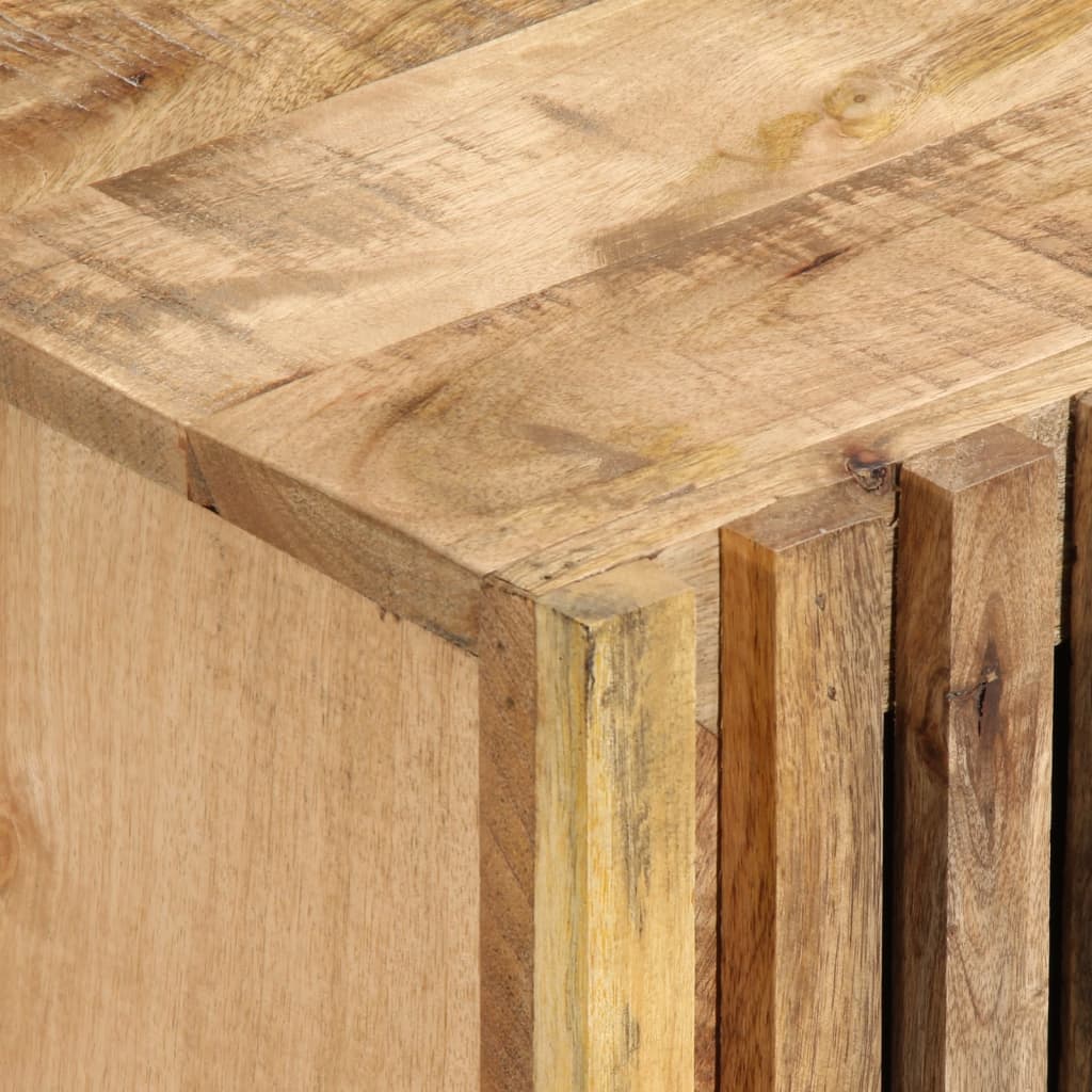 Tv Cabinet 100X34X46 Cm Solid Wood Rough Mango