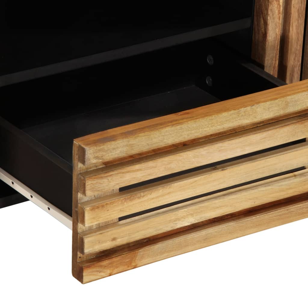 Tv Cabinet 100X34X46 Cm Solid Wood Rough Mango