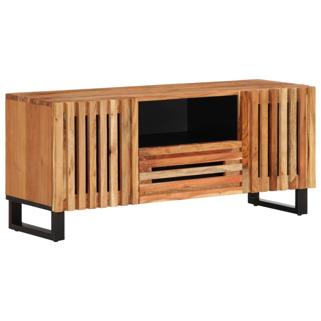 Tv Cabinet 100X34X46 Cm Solid Wood Rough Mango
