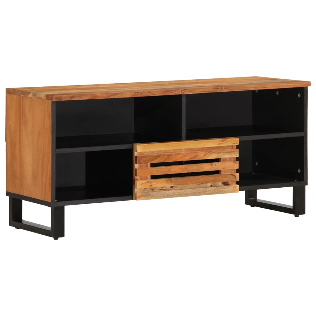 Tv Cabinet 100X34X46 Cm Solid Wood Acacia