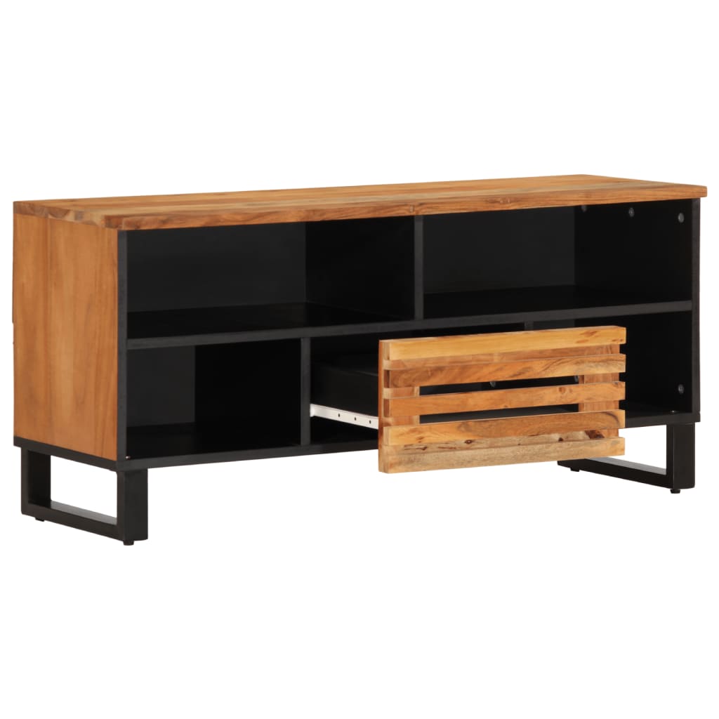 Tv Cabinet 100X34X46 Cm Solid Wood Acacia