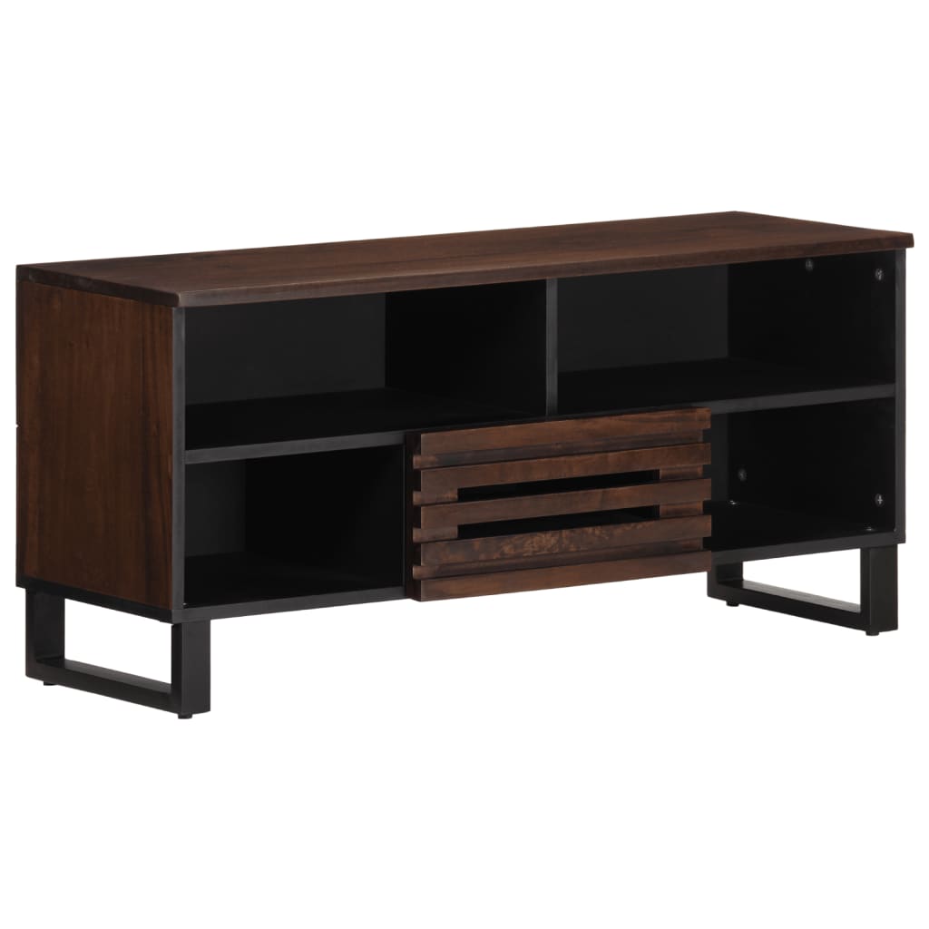 Tv Cabinet 100X34X46 Cm Solid Wood Acacia