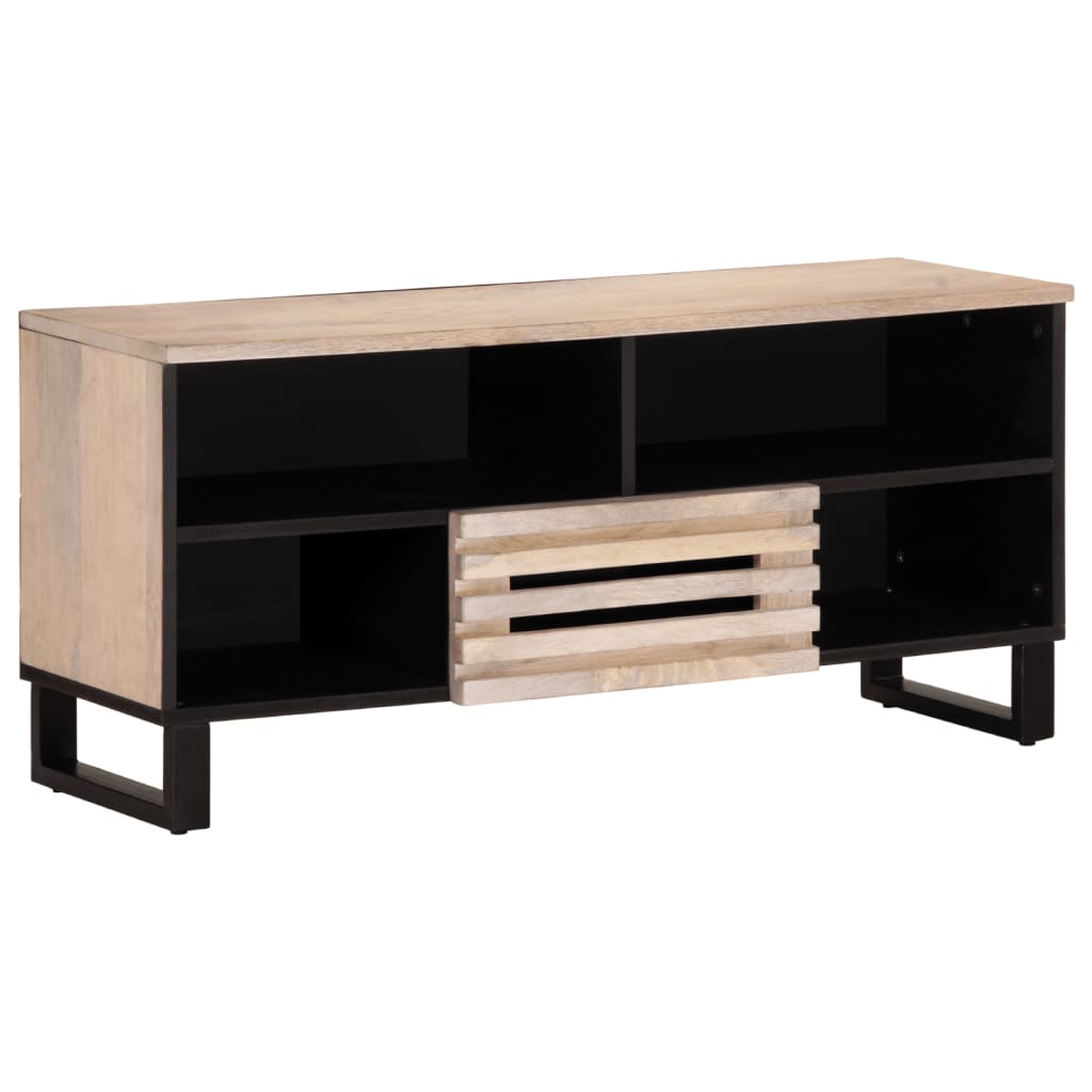 Tv Cabinet 100X34X46 Cm Solid Wood Acacia