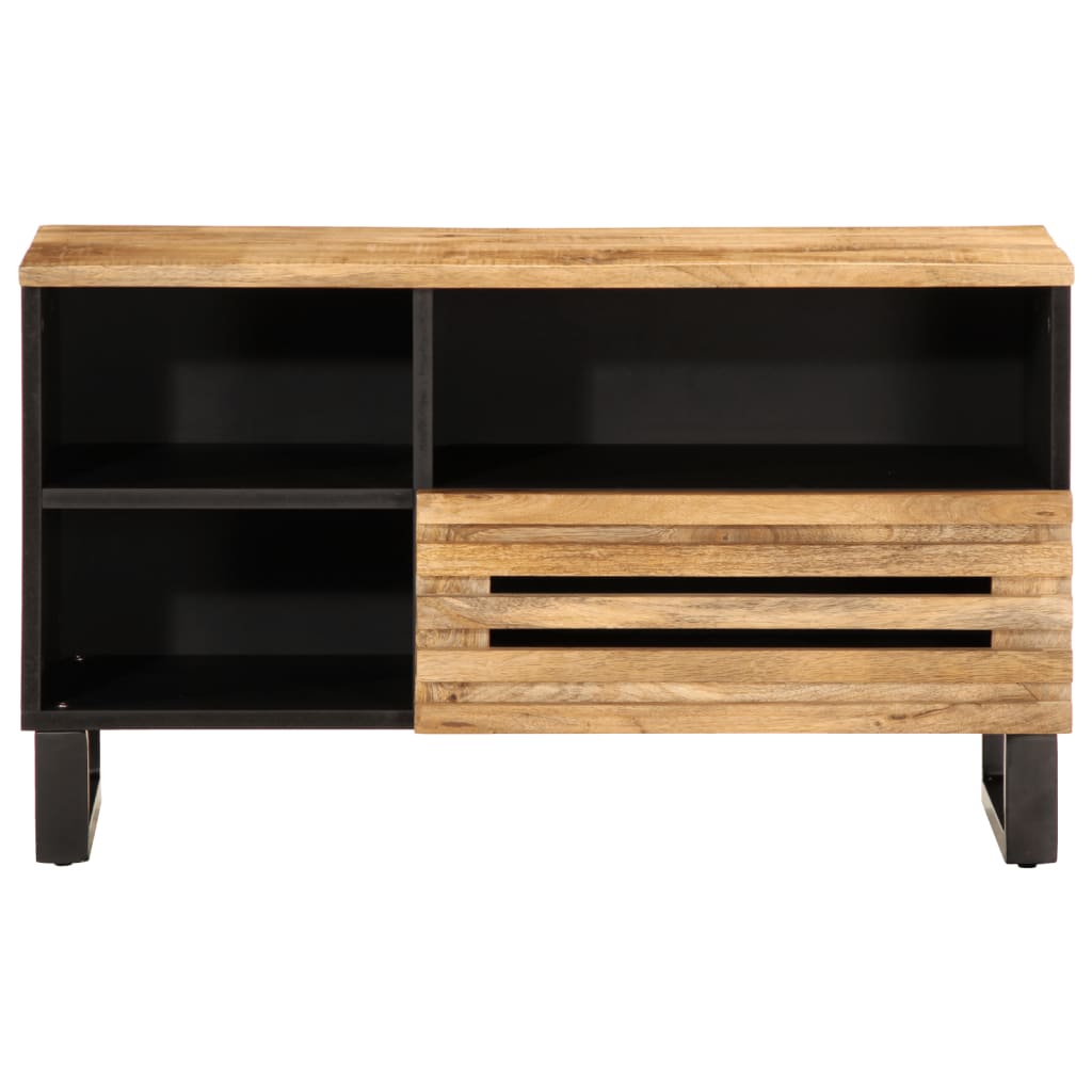 Tv Cabinet 80X34X46 Cm Solid Wood Rough Mango