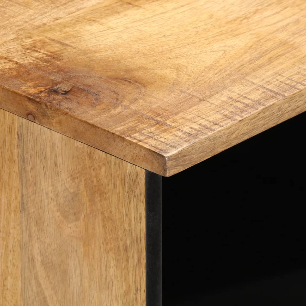 Tv Cabinet 80X34X46 Cm Solid Wood Rough Mango