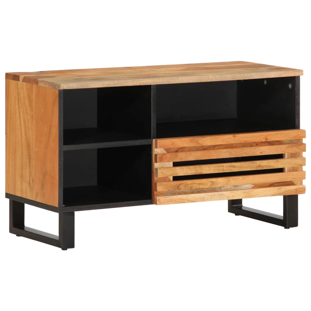 Tv Cabinet 80X34X46 Cm Solid Wood Rough Mango