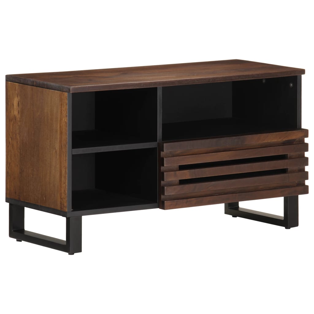 Tv Cabinet 80X34X46 Cm Solid Wood Rough Mango