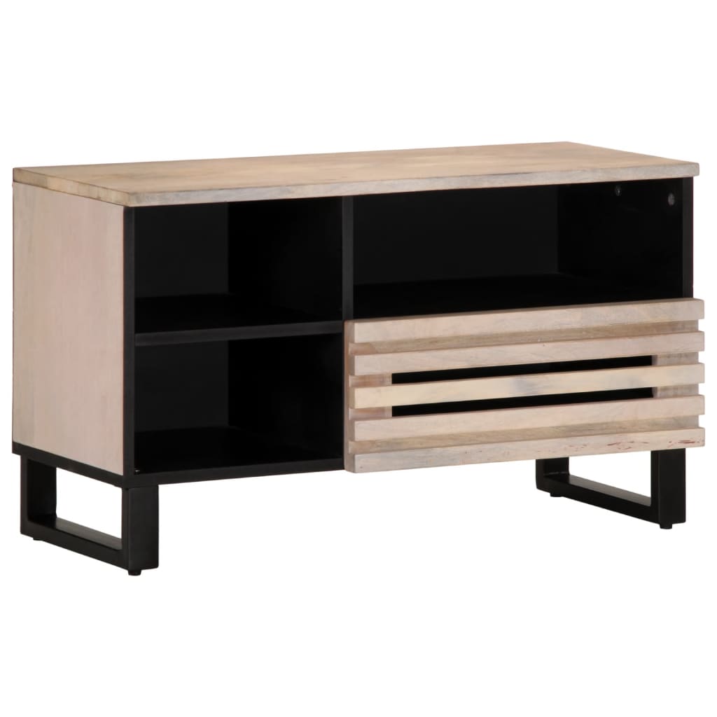 Tv Cabinet 80X34X46 Cm Solid Wood Rough Mango