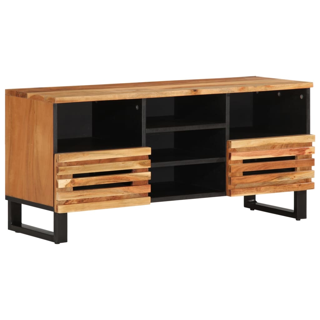 Tv Cabinet 100X34X46 Cm Solid Wood Acacia