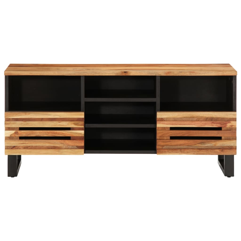 Tv Cabinet 100X34X46 Cm Solid Wood Acacia