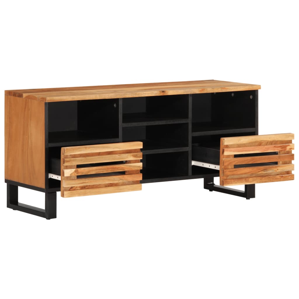 Tv Cabinet 100X34X46 Cm Solid Wood Acacia