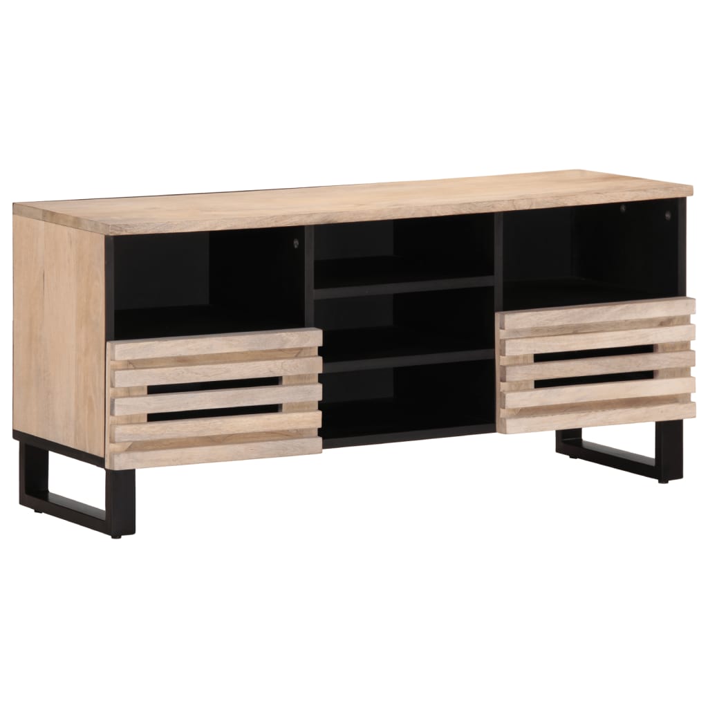 Tv Cabinet 100X34X46 Cm Solid Wood Acacia