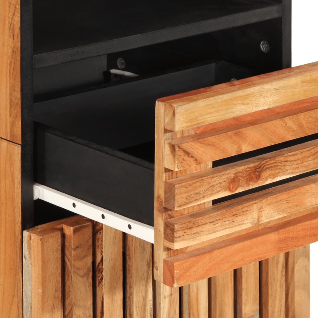 Sideboard 38X34X160 Cm Solid Wood Acacia