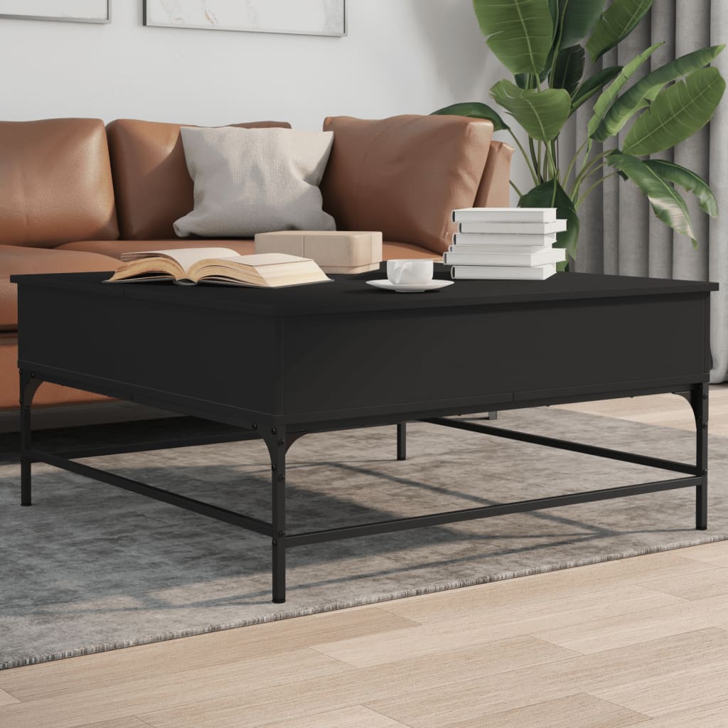 Coffee Table 95X95X45 Cm Engineered Wood And Metal