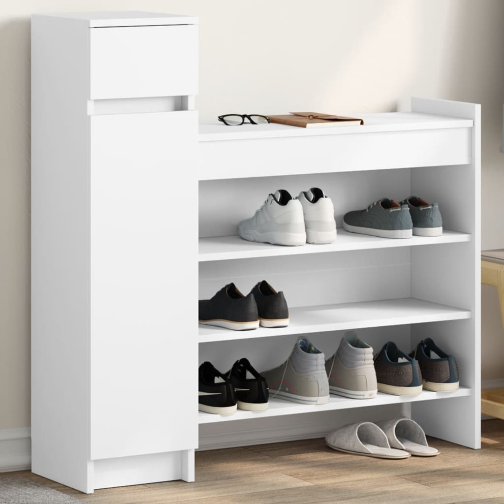 Shoe Cabinet 100.5X28X100 Cm Engineered Wood