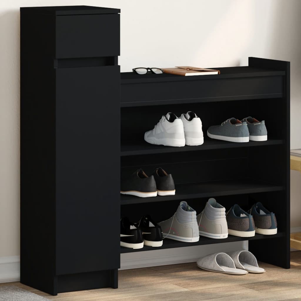 Shoe Cabinet 100.5X28X100 Cm Engineered Wood