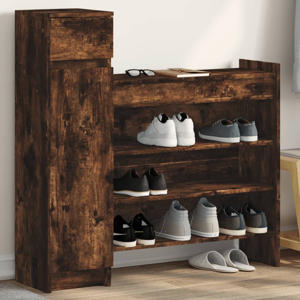 Shoe Cabinet 100.5X28X100 Cm Engineered Wood