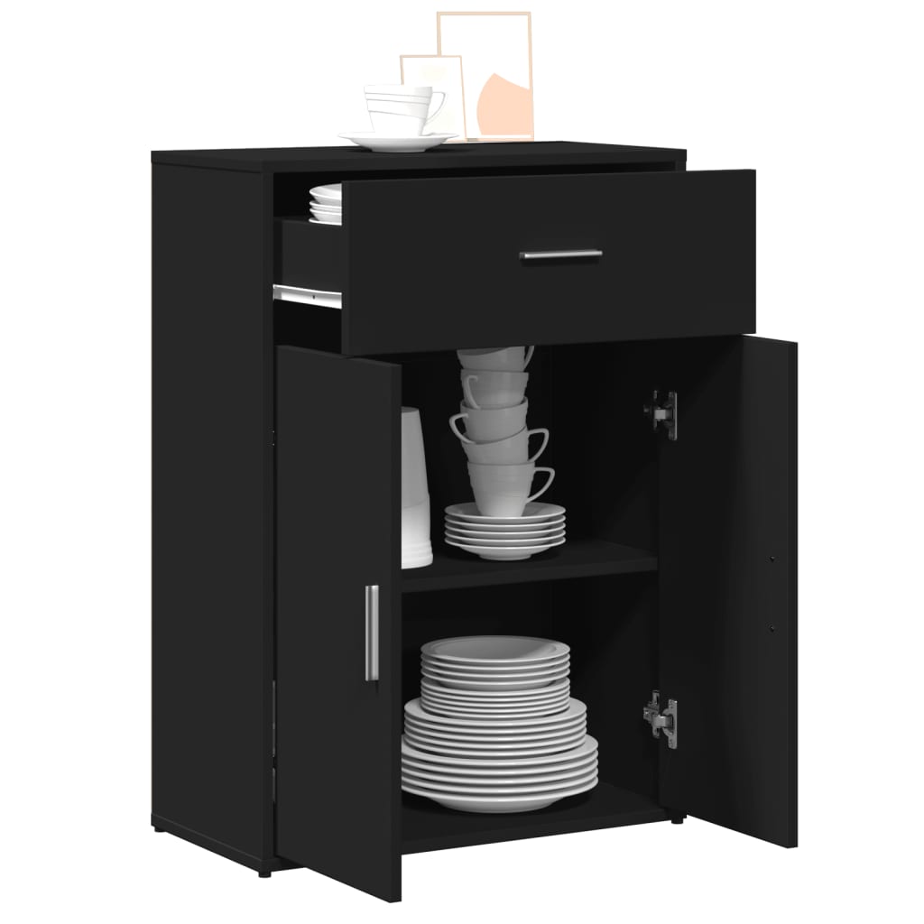 Sideboard Black 60X30X84 Cm Engineered Wood