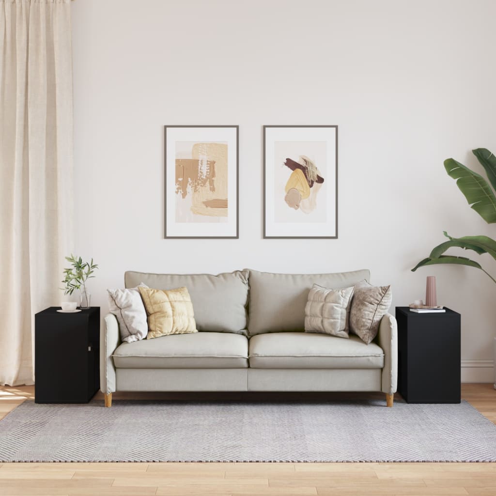 Side Tables 2 Pcs 50X30X50 Cm Engineered Wood