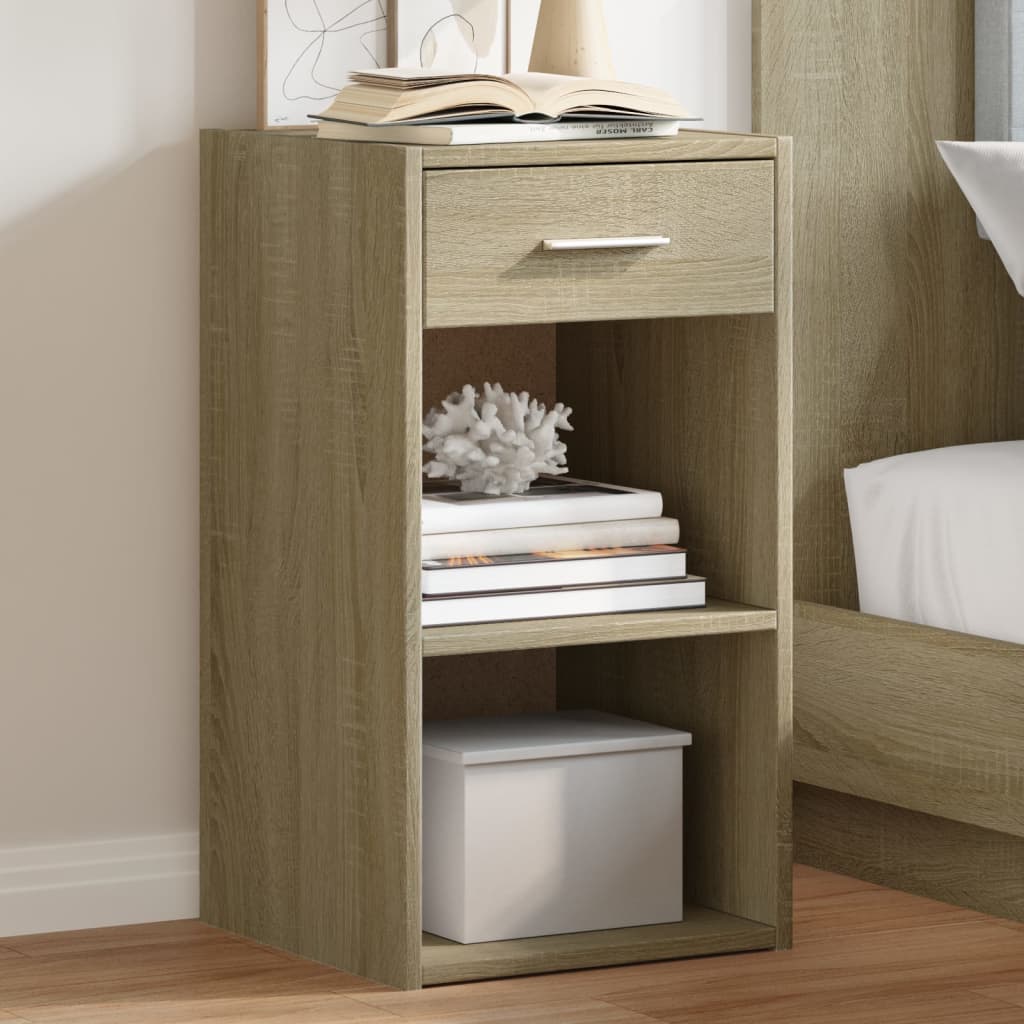 Bedside Cabinet 35X34X65 Cm Engineered Wood