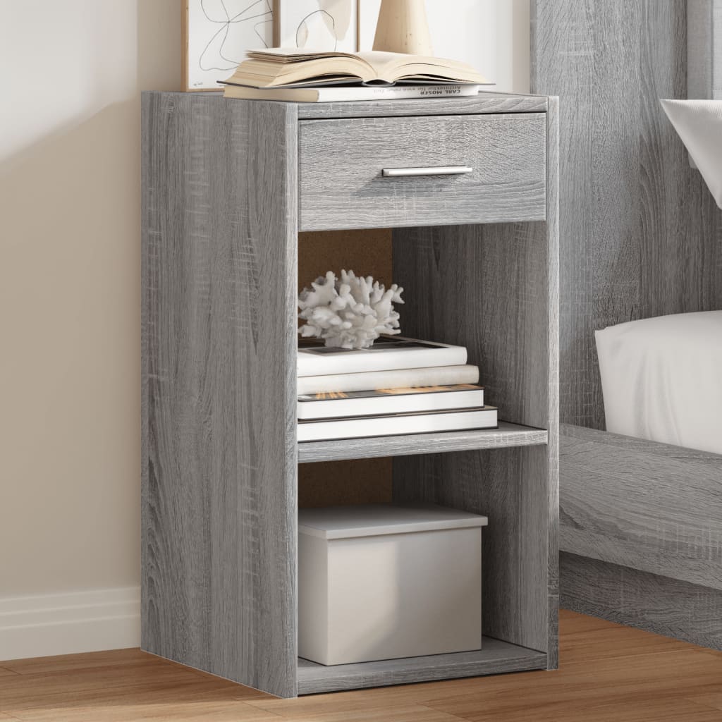 Bedside Cabinet 35X34X65 Cm Engineered Wood