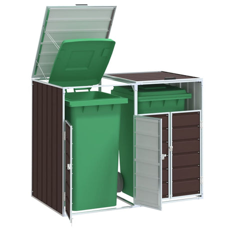 Wheelie Bin Storage For Triple Bins 216X81X115 Cm Steel