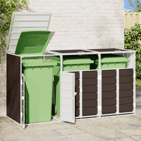 Wheelie Bin Storage For Triple Bins 216X81X115 Cm Steel