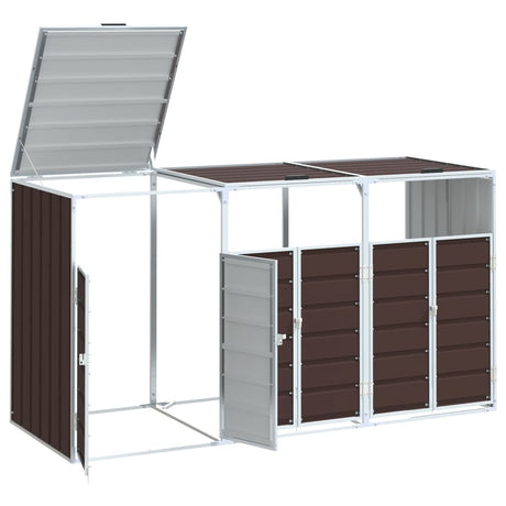 Wheelie Bin Storage For Triple Bins 216X81X115 Cm Steel